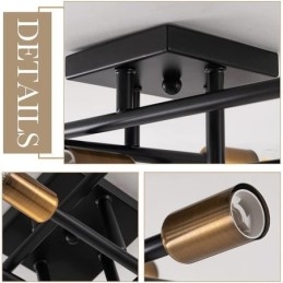 Country Retro Flush Mount American Industrial Style Decorative Ceiling Light