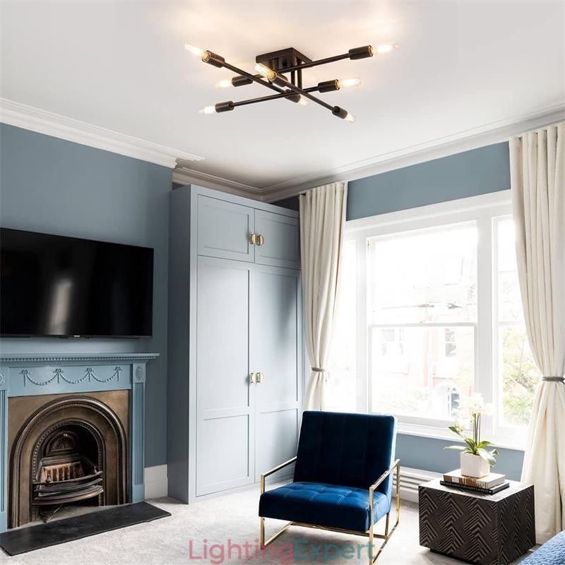 Country Retro Flush Mount American Industrial Style Decorative Ceiling Light