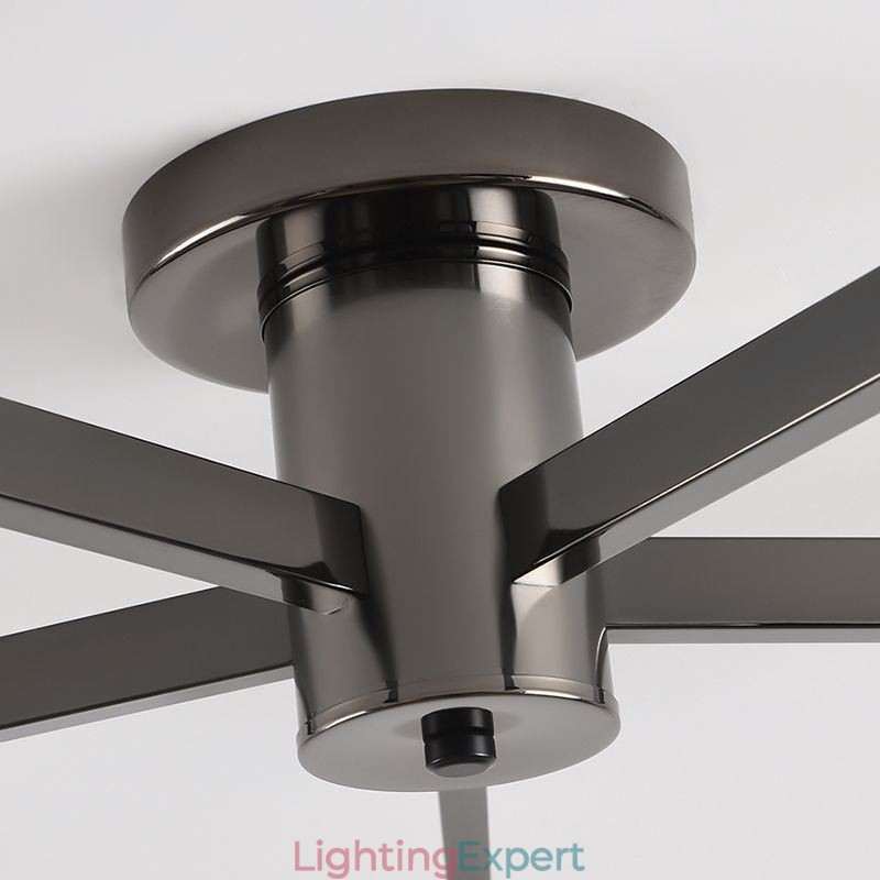 Nordic Glass Flush Mount Creative Wrought Iron Ceiling Light