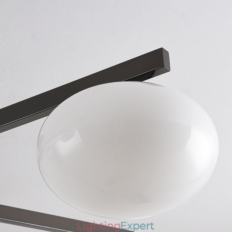 Nordic Glass Flush Mount Creative Wrought Iron Ceiling Light