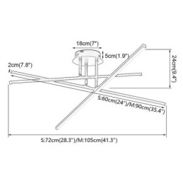 Modern Simple Flush Mount Aluminum Art Strip Ceiling Light