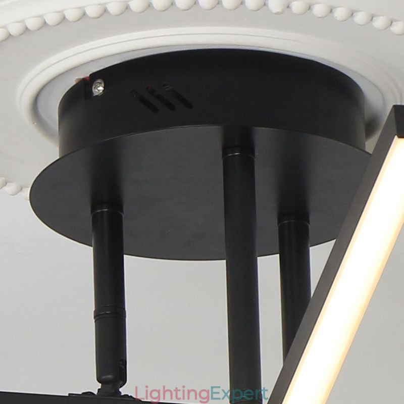 Modern Simple Flush Mount Aluminum Art Strip Ceiling Light
