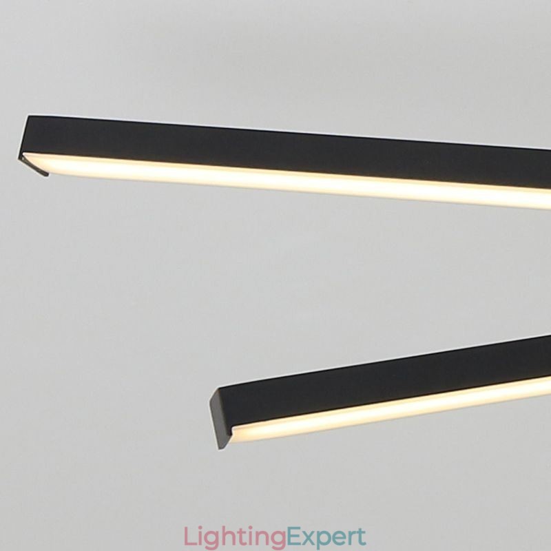 Modern Simple Flush Mount Aluminum Art Strip Ceiling Light
