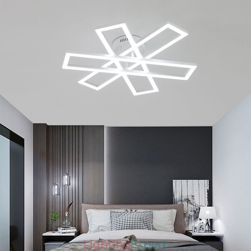 Minimalist Flush Mount Aluminum Art Windmill Ceiling Light