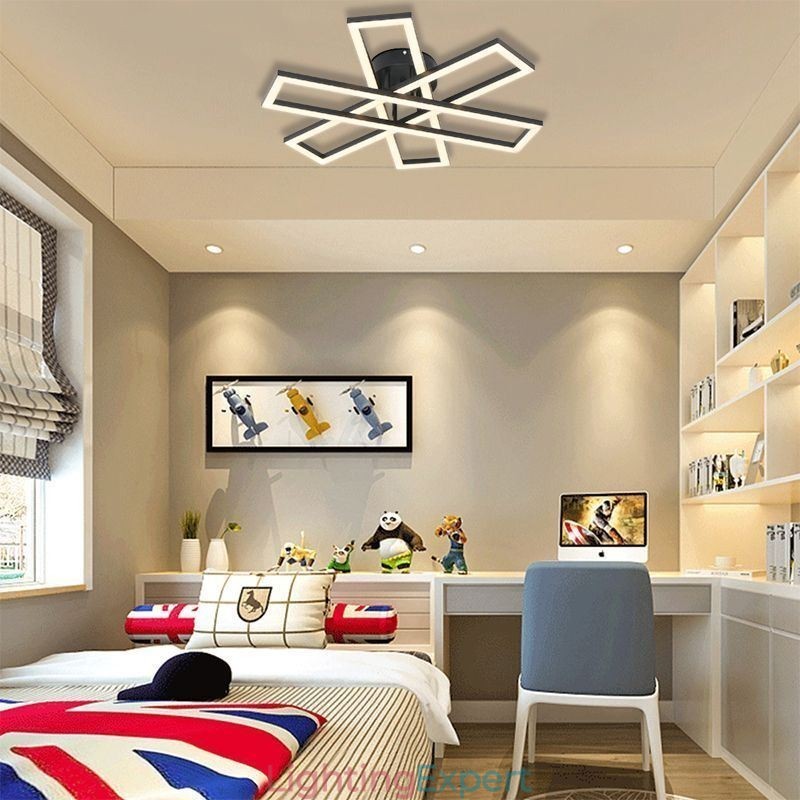 Minimalist Flush Mount Aluminum Art Windmill Ceiling Light