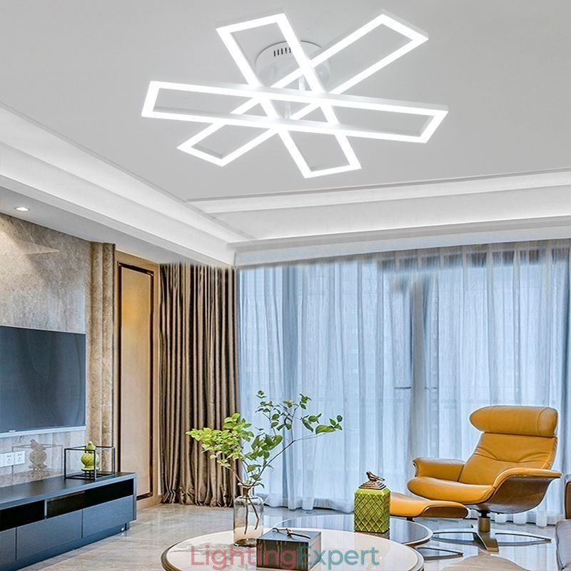 Minimalist Flush Mount Aluminum Art Windmill Ceiling Light