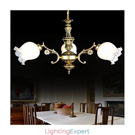 Bronze Chandelier Three Lights European Retro Classic Bronze Chandelier Three Lights European Retro Classic
