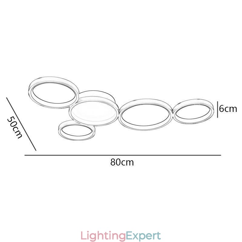 Modern Flush Mount Aluminum Art Ceiling Light