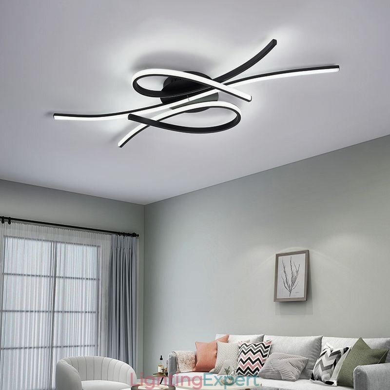 Minimalist Flush Mount Aluminum Art Butterfly Ceiling Light