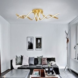 Modern Flush Mount Aluminum Art Spiral Ceiling Lamp Light