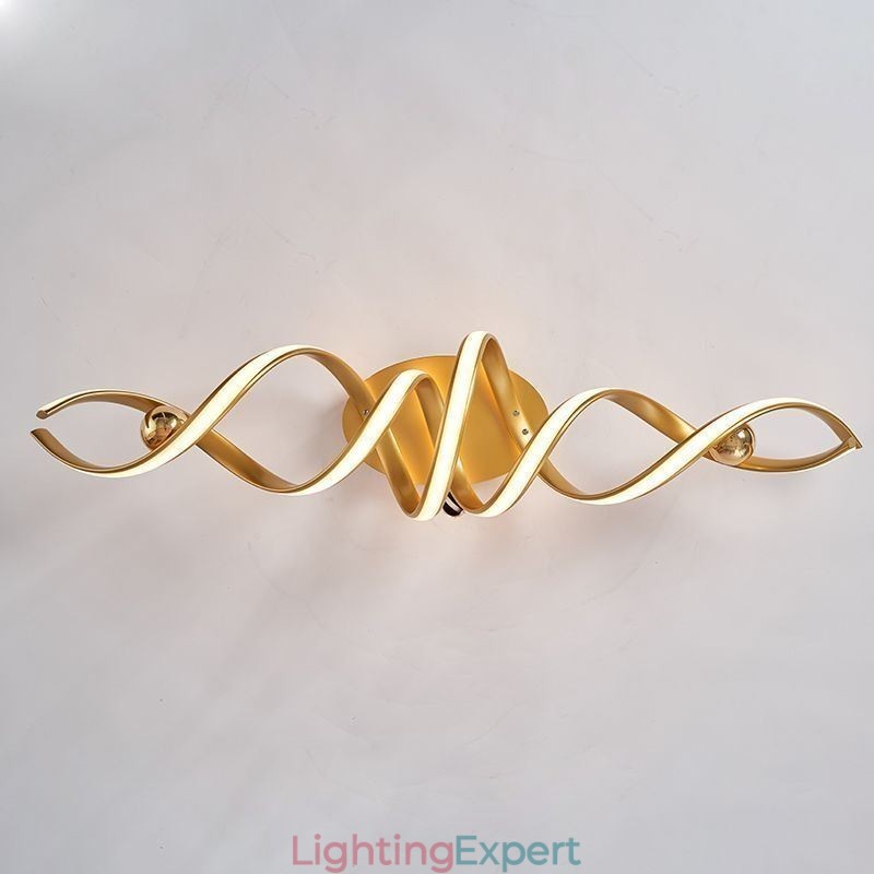 Modern Flush Mount Aluminum Art Spiral Ceiling Lamp Light