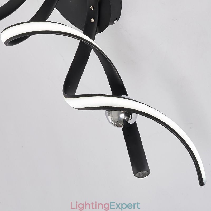 Modern Flush Mount Aluminum Art Spiral Ceiling Lamp Light