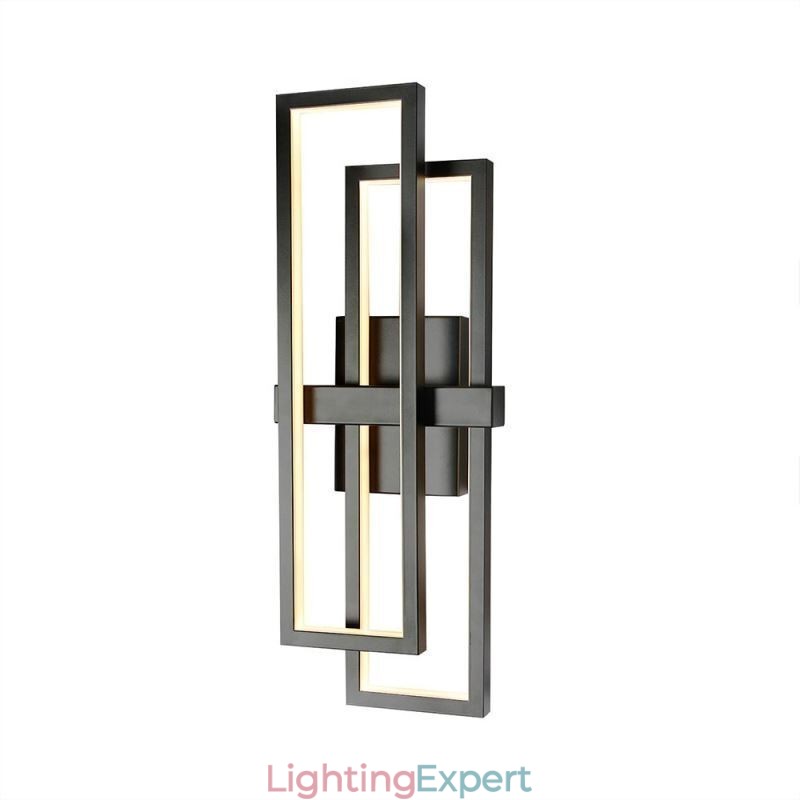 Minimalist Flush Mount Aluminum Art Geometric Square Ceiling Light