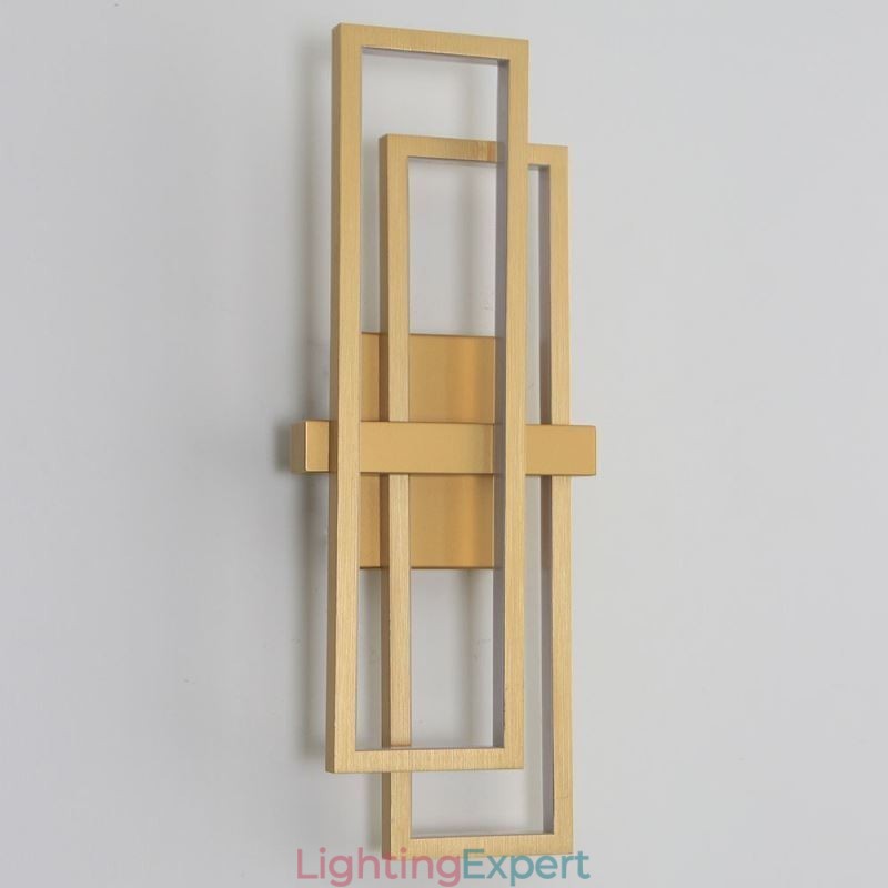 Minimalist Flush Mount Aluminum Art Geometric Square Ceiling Light