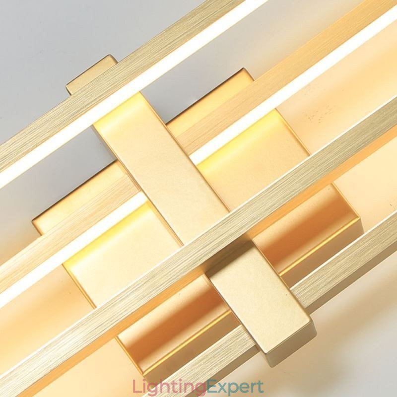 Minimalist Flush Mount Aluminum Art Geometric Square Ceiling Light