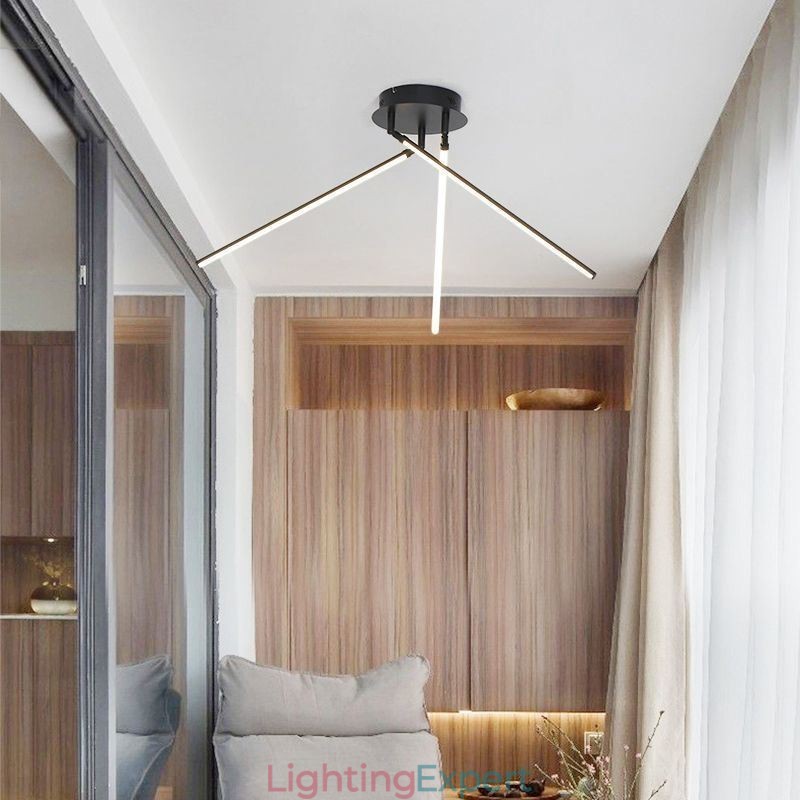 Creative Flush Mount Aluminum Art Windmill Ceiling Lamp