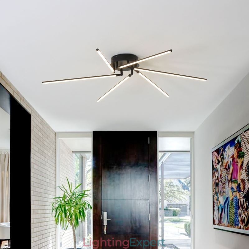 Creative Flush Mount Aluminum Art Windmill Ceiling Lamp