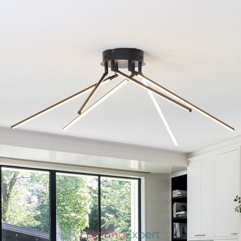 Creative Flush Mount Aluminum Art Windmill Ceiling Lamp