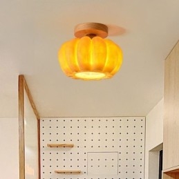 Single head Pumpkin Flush Mount Japanese Retro Ceiling Lights