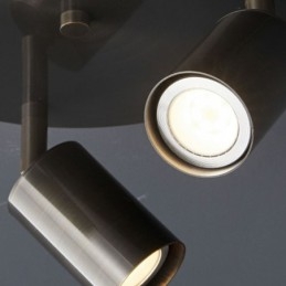 Modern Flush Mount Golden Black Flush Mount with 3 Lights Copper Art Home Lighting
