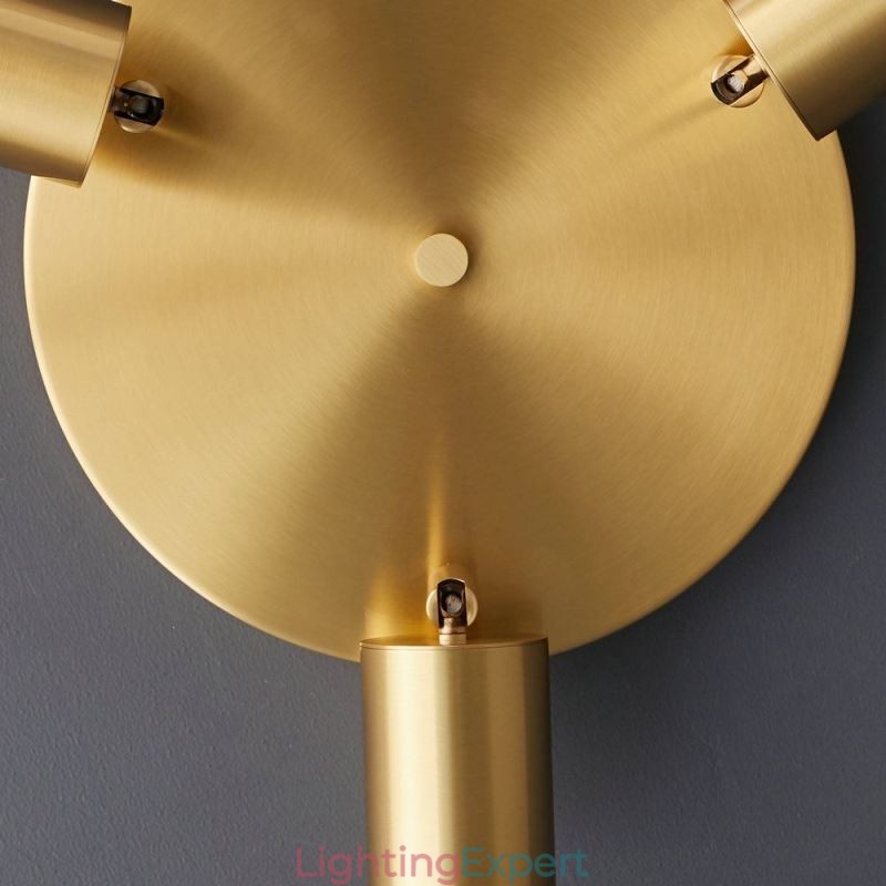 Modern Flush Mount Golden Black Flush Mount with 3 Lights Copper Art Home Lighting