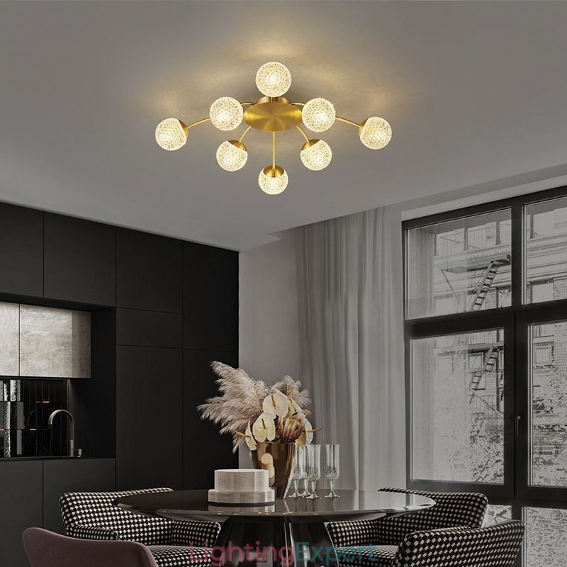 Modern Flush Mount Golden Ceiling Light Decorative Light Fixture