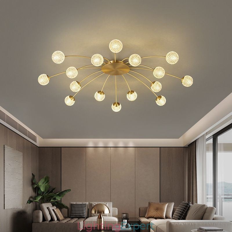Modern Flush Mount Golden Ceiling Light Decorative Light Fixture