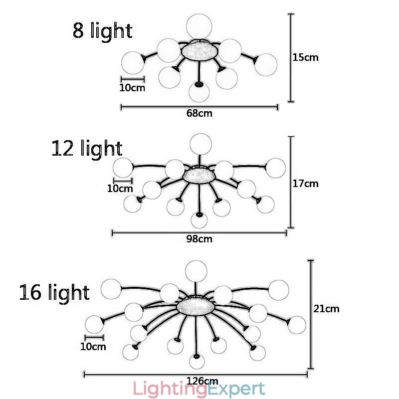 Modern Flush Mount Golden Ceiling Light Decorative Light Fixture