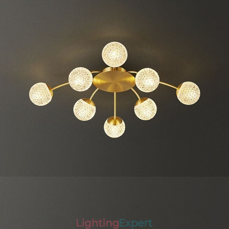 Modern Flush Mount Golden Ceiling Light Decorative Light Fixture