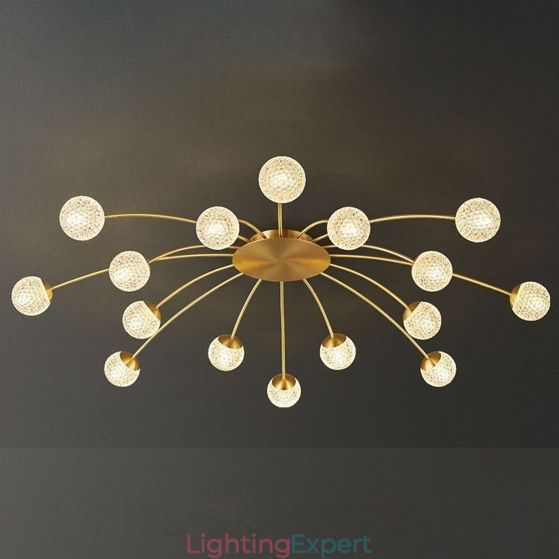 Modern Flush Mount Golden Ceiling Light Decorative Light Fixture