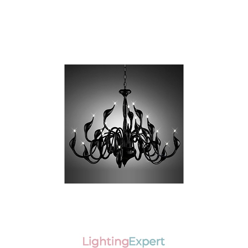 Modern Chandelier Light 24 Lights G4 Black Painting