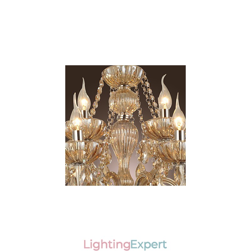Chandelier Crystal Luxury Modern 2 Tiers Living 12 Lights