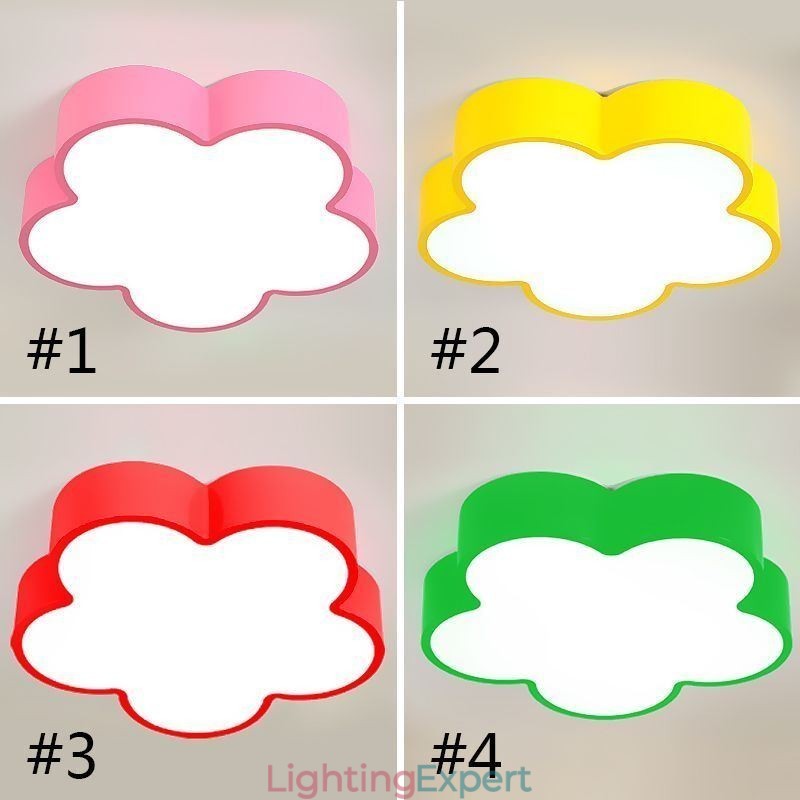 Cartoon Ceiling Light Modern Flower Flush Mount