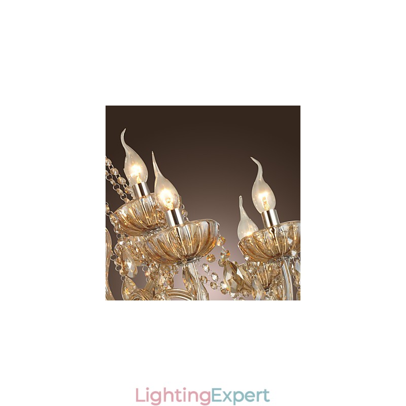 Chandelier Crystal Luxury Modern 2 Tiers Living 12 Lights