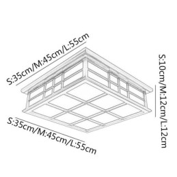 Retro Style Ceiling Light Wooden Flush Mount