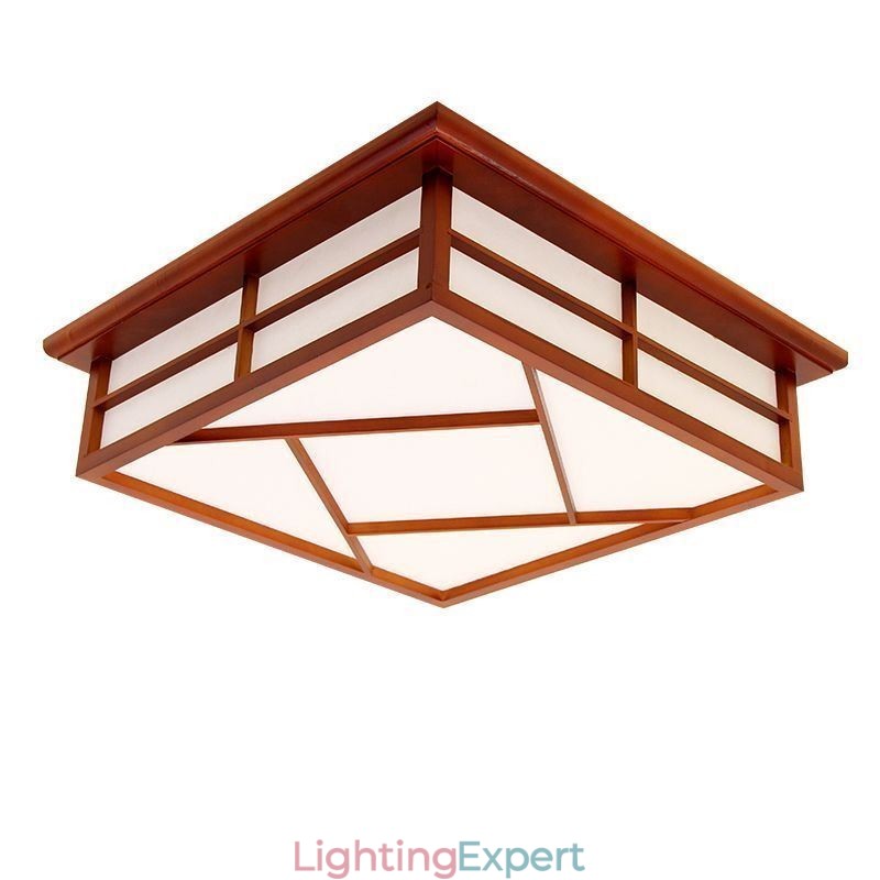 Retro Style Ceiling Light Square Flush Mount