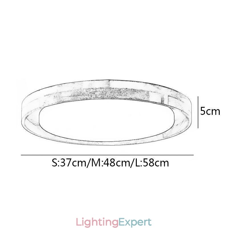 Modern Ceiling Light Wooden Acrylic Round Ceiling Light