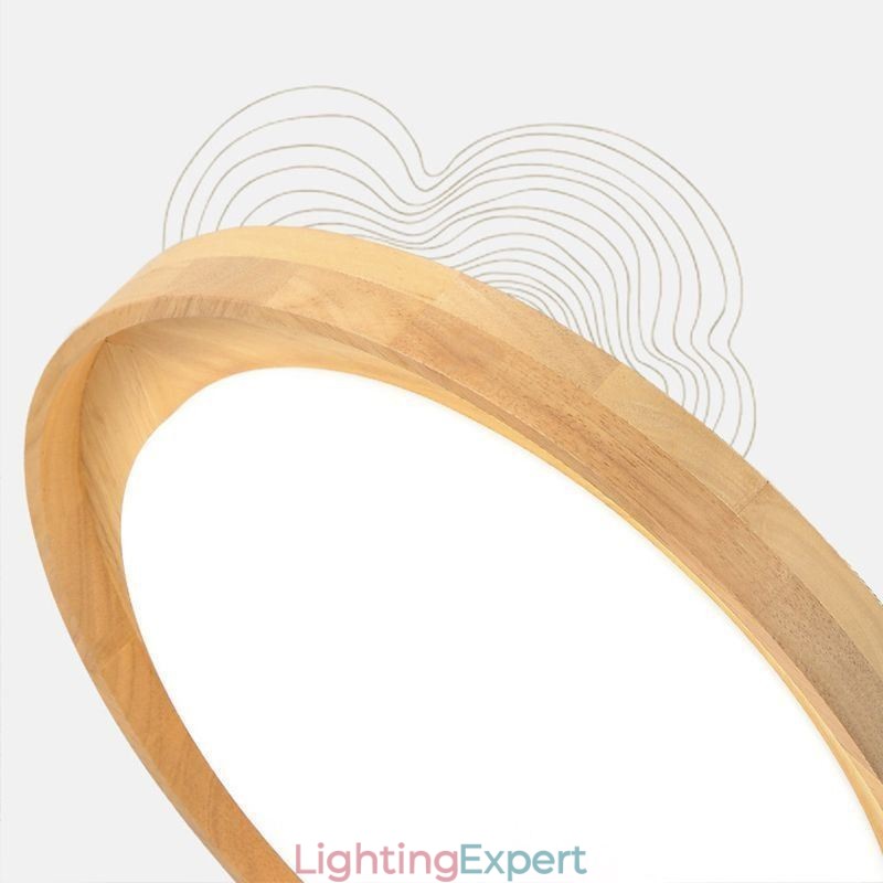 Modern Ceiling Light Wooden Acrylic Round Ceiling Light