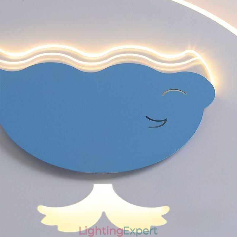 Modern Creative Ceiling Lamp Whale Ceiling Light