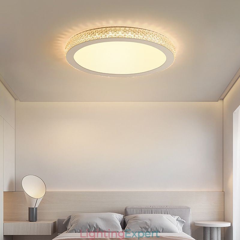 Modern Ceiling Light Shinny Diamond Flush Mount