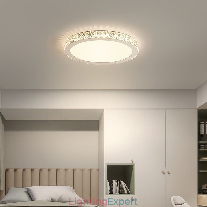 Modern Ceiling Light Shinny Diamond Flush Mount