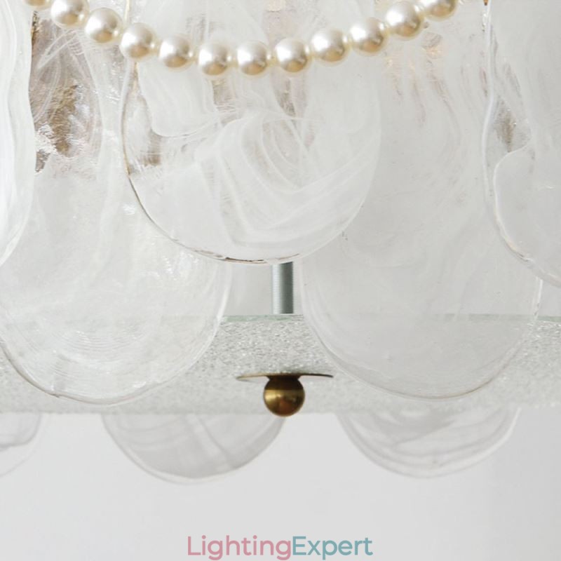 European Iron Ceiling Light Elegant Glass Ceiling Lamp