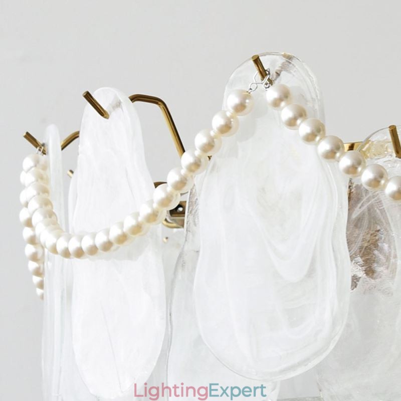 European Iron Ceiling Light Elegant Glass Ceiling Lamp