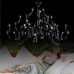 Modern Chandelier Light 24 Lights G4 Black Painting