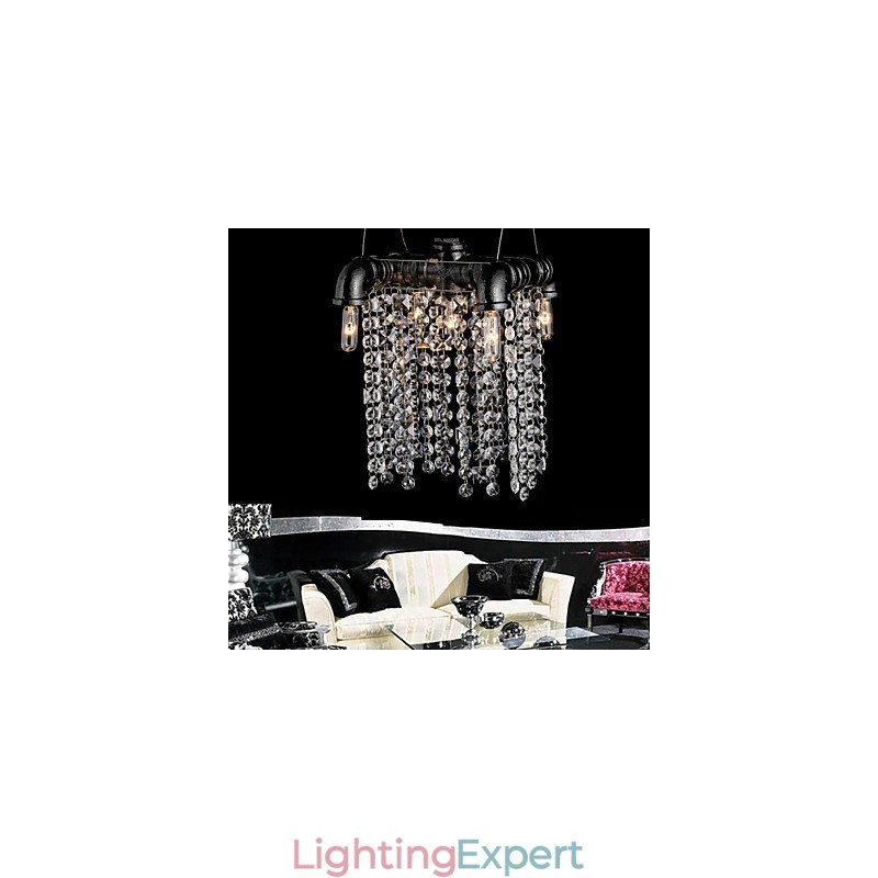 Chandelier Mini Style Rustic Lodge Retro Metal