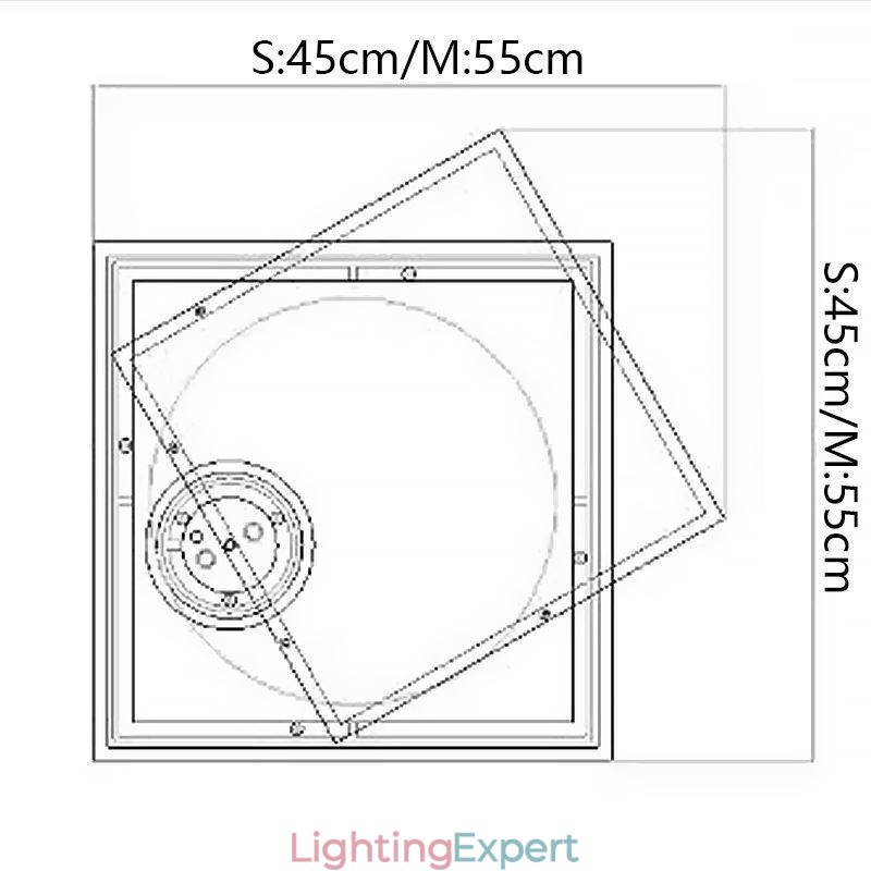 Modern Ceiling Light Square Geometric Acrylic Ceiling Lamp