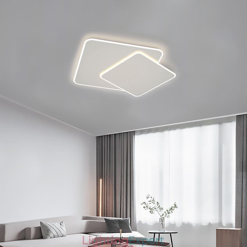 Modern Flush Mount Geometric Square Ceiling Light