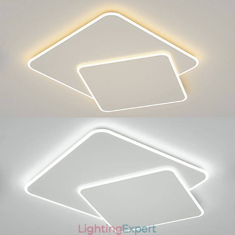 Modern Flush Mount Geometric Square Ceiling Light