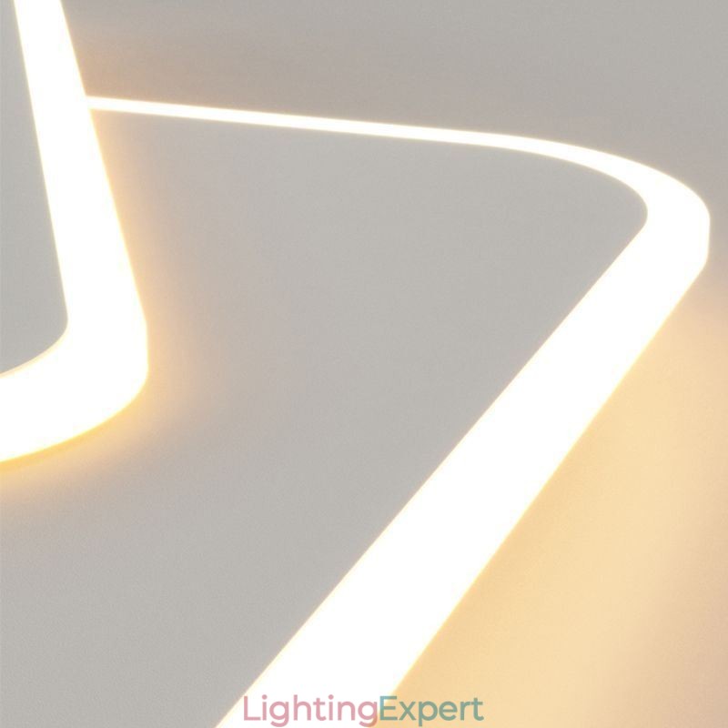 Modern Flush Mount Geometric Square Ceiling Light