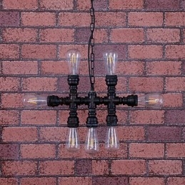 Vintage Painting Metal Chandelier